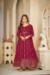 Picture of Georgette & Net Fire Brick Anarkali Salwar Kameez