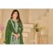 Picture of Silk Dark Olive Green Straight Cut Salwar Kameez