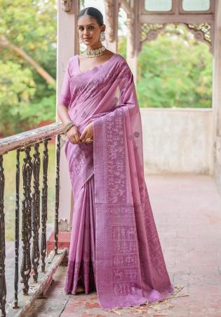 Picture of Stunning Silk Rosy Brown Saree