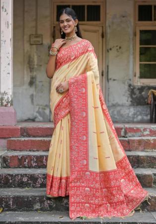 Picture of Lovely Silk Indian Red Saree