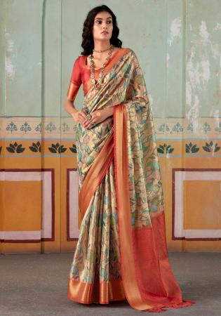 Picture of Nice Silk Dark Sea Green Saree