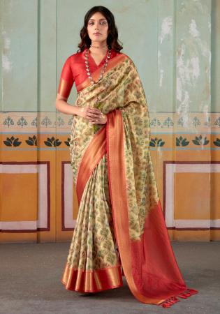 Picture of Sublime Silk Dark Khaki Saree