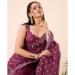 Picture of Sublime Silk & Organza Dark Magenta Saree