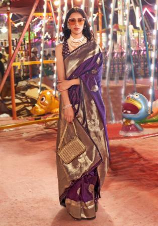 Picture of Superb Silk Purple Saree