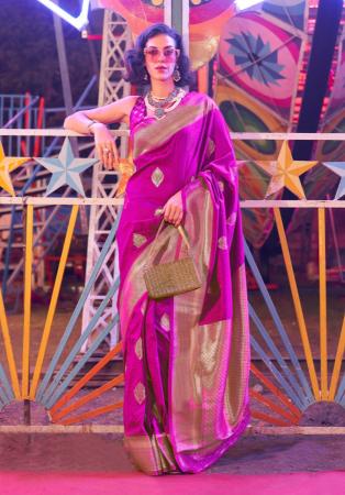 Picture of Magnificent Silk Dark Magenta Saree