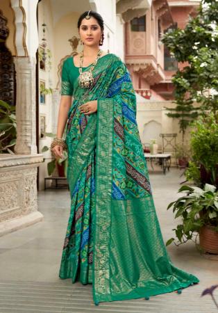 Picture of Splendid Silk Teal Saree