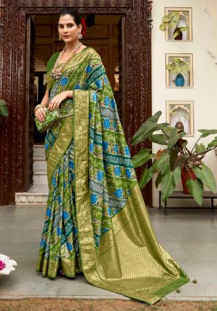 Picture of Ravishing Silk Sea Green Saree