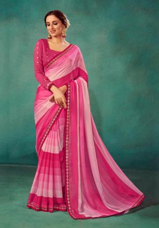 Picture of Alluring Chiffon Light Pink Saree