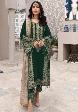 Picture of Georgette Dark Slate Grey Straight Cut Salwar Kameez