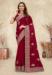 Picture of Amazing Crepe & Silk Fire Brick Saree