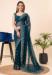 Picture of Superb Silk & Organza Navy Blue Saree