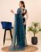 Picture of Superb Silk & Organza Navy Blue Saree