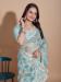 Picture of Fine Net Cadet Blue Saree