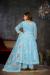 Picture of Stunning Net Light Steel Blue Anarkali Salwar Kameez