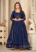 Picture of Splendid Georgette Navy Blue Anarkali Salwar Kameez