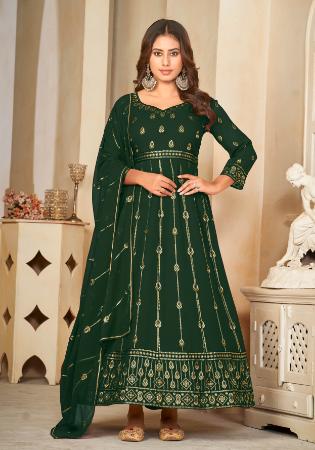 Picture of Taking Georgette Sea Green Anarkali Salwar Kameez