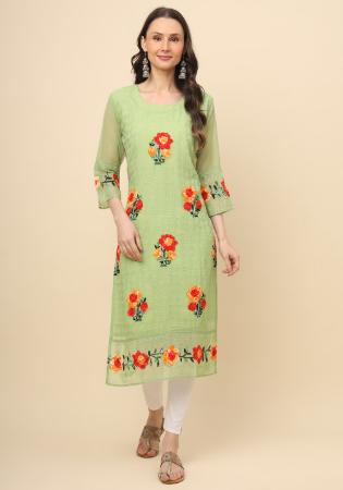 Picture of Statuesque Georgette Dark Khaki Kurtis & Tunic