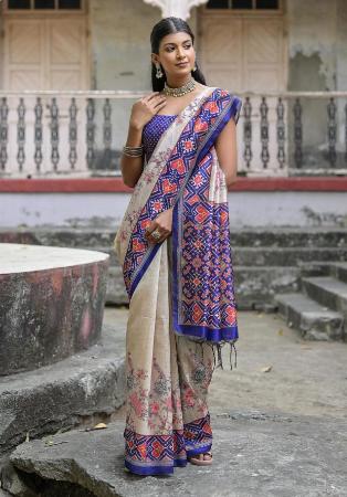 Picture of Graceful Silk Dark Slate Blue Saree