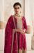 Picture of Well Formed Silk Dark Red Straight Cut Salwar Kameez