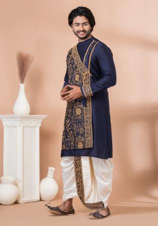 Picture of Resplendent Chiffon Dark Slate Grey Kurtas