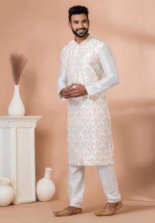 Picture of Sightly Georgette White Kurtas