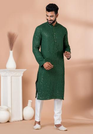 Picture of Radiant Georgette Sea Green Kurtas