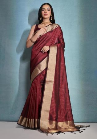 Picture of Good Looking Silk Maroon Saree