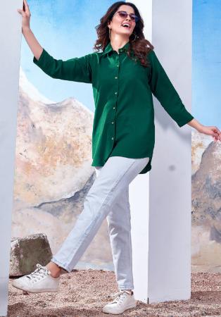 Picture of Sublime Cotton Teal Kurtis & Tunic