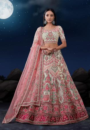 Picture of Charming Net White Lehenga Choli