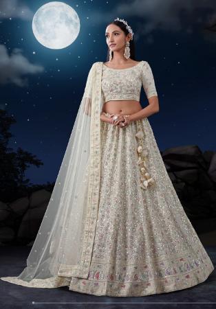 Picture of Appealing Net White Lehenga Choli