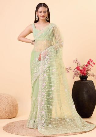 Picture of Classy Net Tan Saree