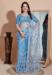 Picture of Excellent Net Steel Blue Saree