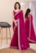 Picture of Gorgeous Organza Dark Magenta Saree