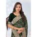 Picture of Statuesque Georgette Forest Green Saree