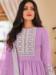 Picture of Graceful Georgette Plum Straight Cut Salwar Kameez