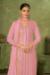 Picture of Georgette Dark Salmon Straight Cut Salwar Kameez