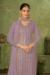 Picture of Amazing Georgette Purple Straight Cut Salwar Kameez