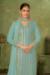 Picture of Georgette Dark Sea Green Straight Cut Salwar Kameez