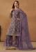 Picture of Elegant Net Plum Straight Cut Salwar Kameez