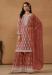 Picture of Bewitching Georgette Brown Straight Cut Salwar Kameez