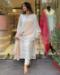 Picture of Superb Organza Ghost White Readymade Salwar Kameez