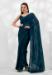 Picture of Stunning Chiffon & Satin Navy Blue Saree