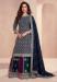 Picture of Chiffon Midnight Blue Straight Cut Salwar Kameez