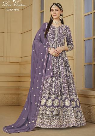 Picture of Charming Georgette Grey Anarkali Salwar Kameez