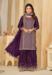 Picture of Georgette Saddle Brown Straight Cut Salwar Kameez