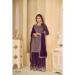 Picture of Georgette Saddle Brown Straight Cut Salwar Kameez