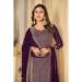 Picture of Georgette Saddle Brown Straight Cut Salwar Kameez