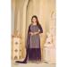 Picture of Georgette Saddle Brown Straight Cut Salwar Kameez