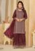 Picture of Gorgeous Georgette Brown Straight Cut Salwar Kameez