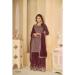 Picture of Gorgeous Georgette Brown Straight Cut Salwar Kameez